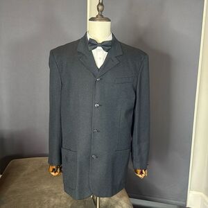 Men’s Mosa Blazer Jacket & Vest Set Notch Lapel 4 Button Closure Size L (42/44)